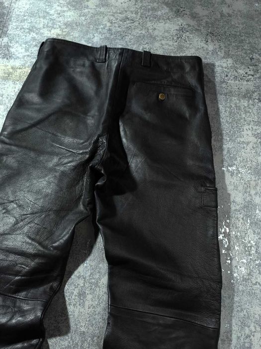 Pantaloni piele  rockstar double zipped