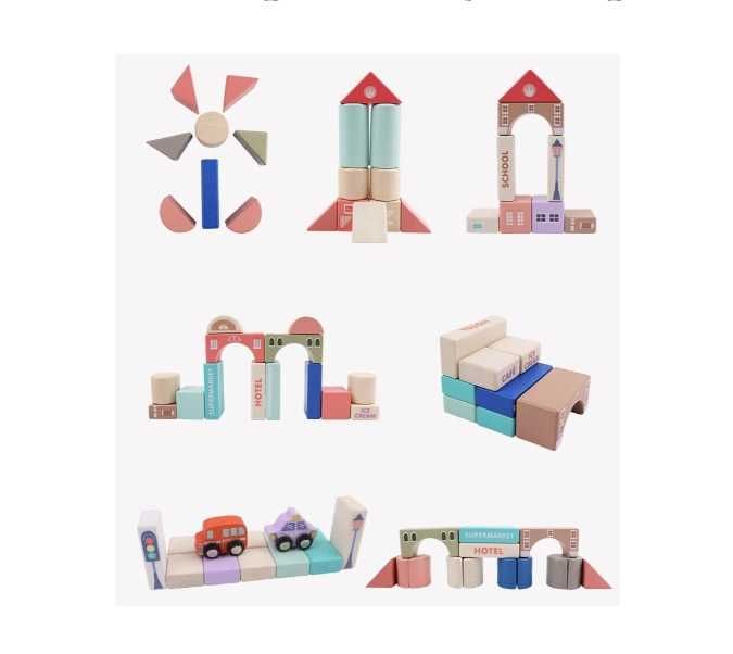 Лего Деревянный конструктор - 115 деталей Magic Color City Есть дост