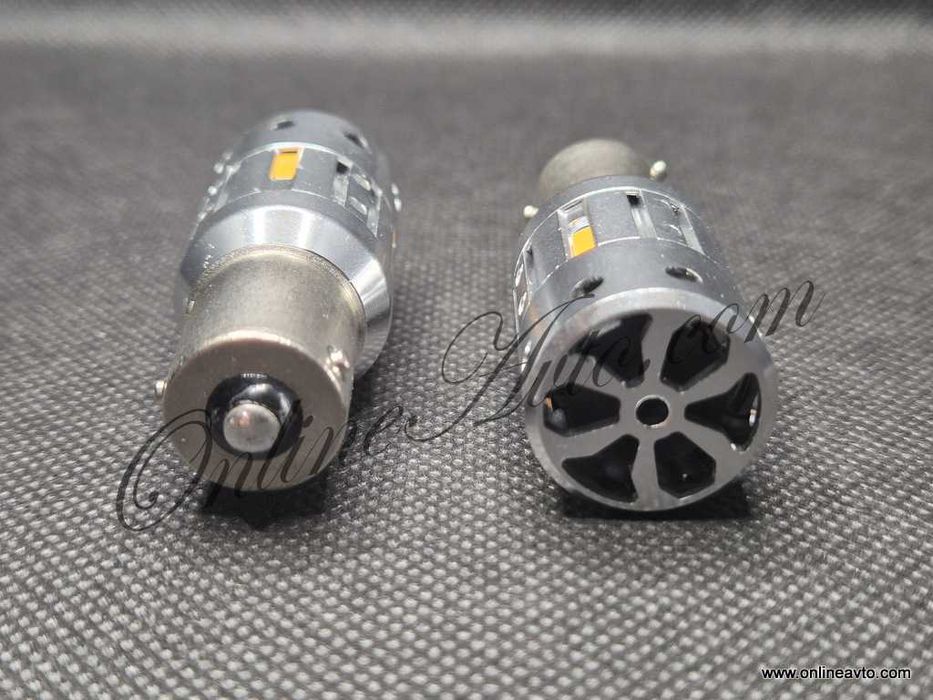 Крушки за мигач PY21W BAU15S SMD Canbus 2400Lm Мощни (вентилатор)