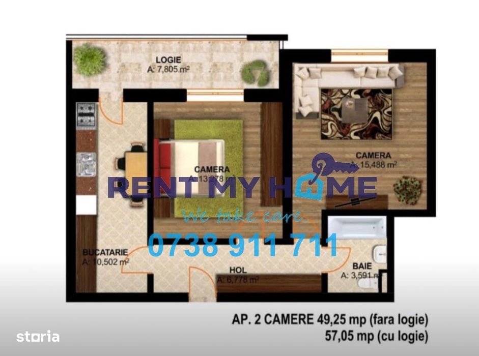 Apartament cu 2 camere de închiriat – Pallady - loc parcare inclus