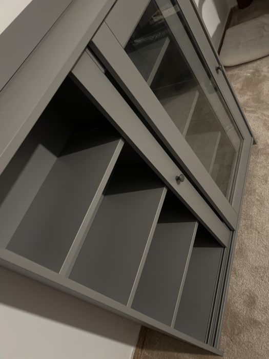 Corp comoda cu ușa de sticla gri Ikea noua