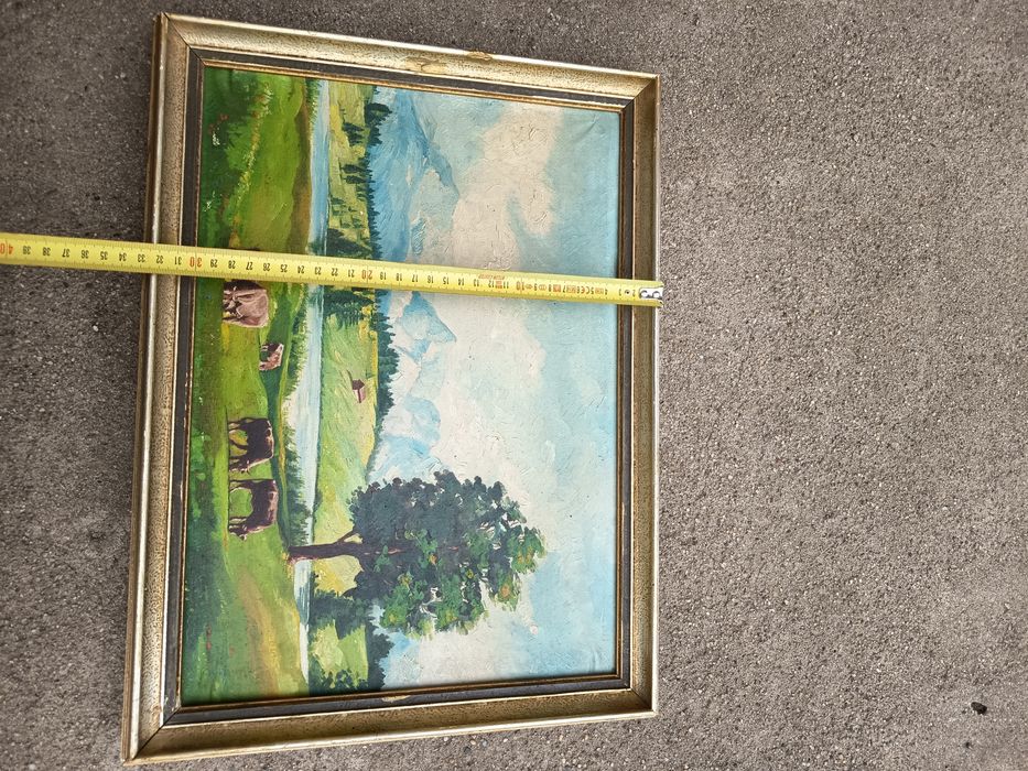 Tablou Superb Pictat Pe Panza / Semnat Peisaj