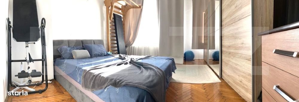 Apartament spatios, cu 3 camere, 62 mp, zona Garii