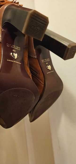 Cizme dama Tamaris,piele intoarsa, toc 10cm, 40,in cutia lor originala