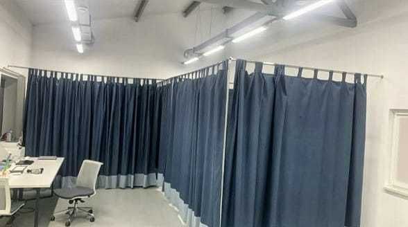 Каркас для ширмы из хромированной трубы