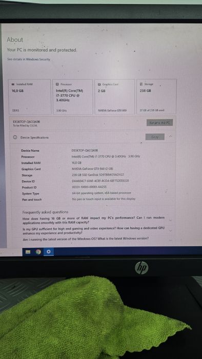 Компютър I7 3770 16gb GTX660 Gigabyte