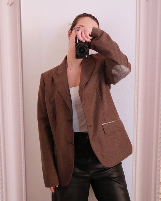 Blazer din mix de lana