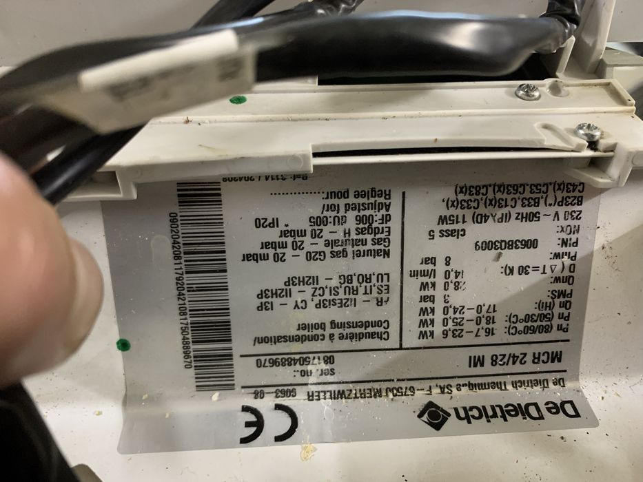 Centrala gaz Dedietrich 24 kw piese