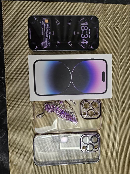 Iphone 14 pro deep purple+accesorii