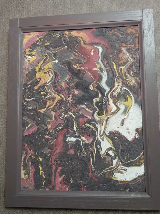 Картина акрилом с Эффектом Кракелюра - "Разлом"