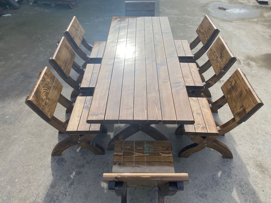 Set mobilier( masa,banca,scaun) foisor, terasa, filigorie