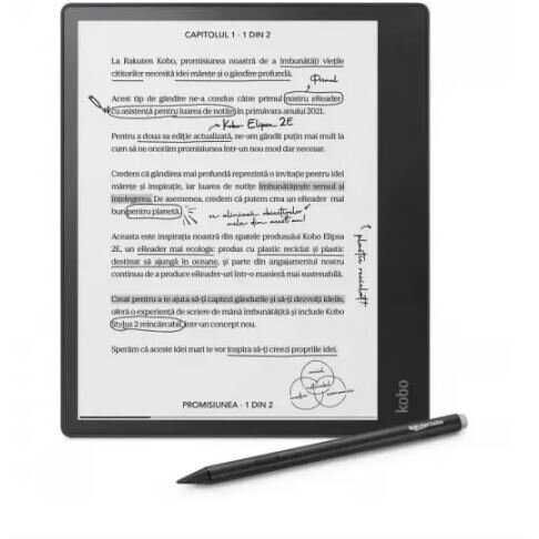 Tableta ePaper Kobo Elipsa 2E 10.3 inch 32GB, ComfortLight Pro