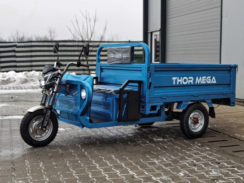 THOR MEGA 1000 KG triciclu electric nou 1500 W Agramix tuk-tuk