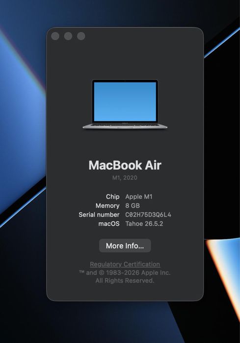 MacBook Air m1 8/256