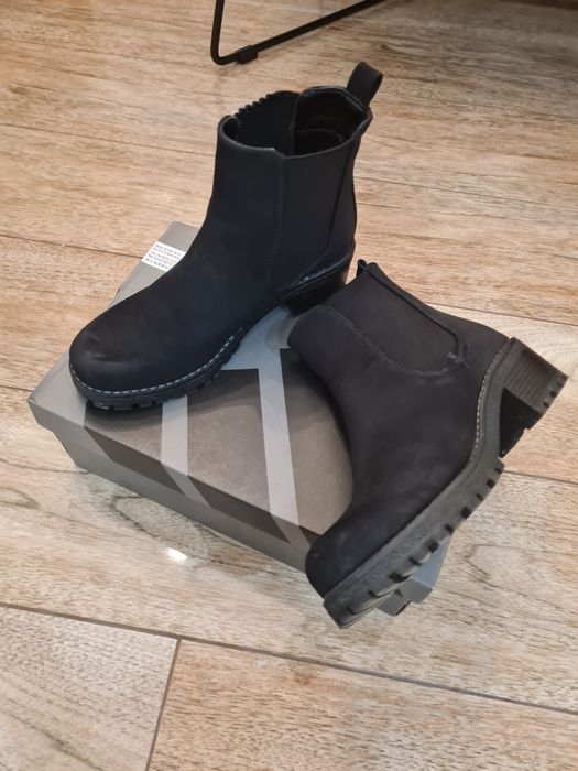 Botine Piele intoarsa 38