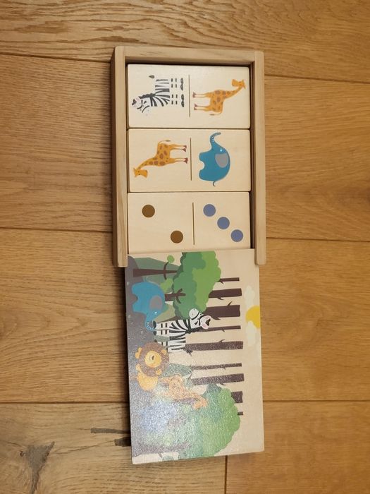 Puzzle lemn - invatam numerele  +  Domino lemn  - Playtive Junior