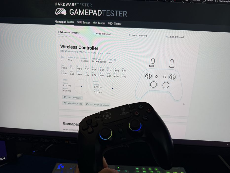 Controller Myria Wireless RGB cu Echipa Nationala