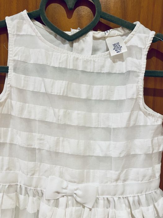 Rochiță alba H&M 6-7 ani