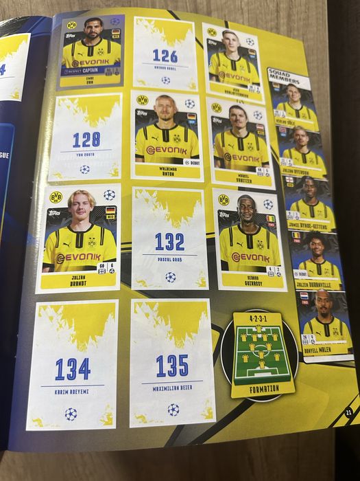 Альбом Лига Чемпионов 2024/2025 Topps (альбом заполнен на 40%)