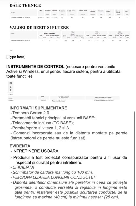 Recuperator Caldura