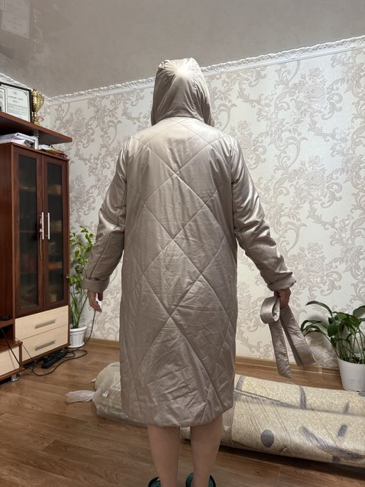 комбинированная плащь пальто