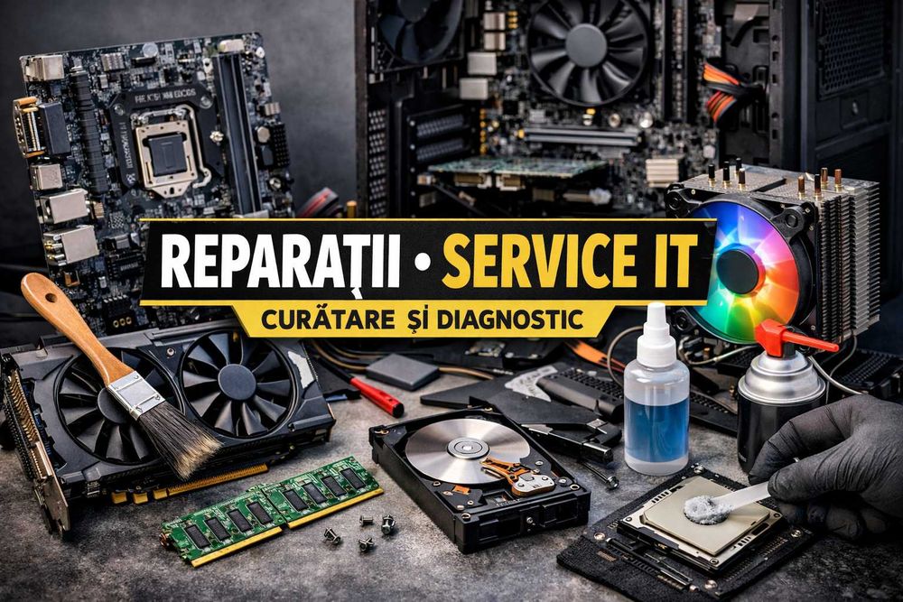 Reparatii Laptop/Calculator, Instalare Orice Sistem Operare, orice Program, Mentenanta, Consultanta, Service IT