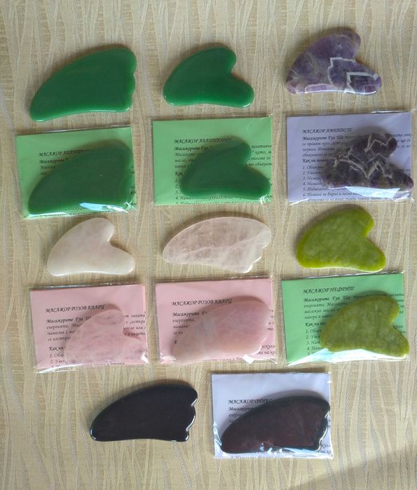 Гуа Ша аметист, нефрит, розов кварц, оникс, карнеол. КОЛЕДА