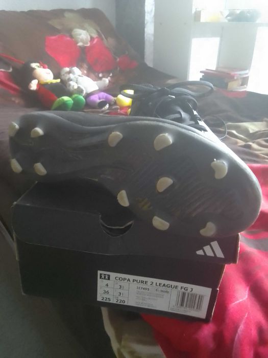 Sports football boots with spikes.