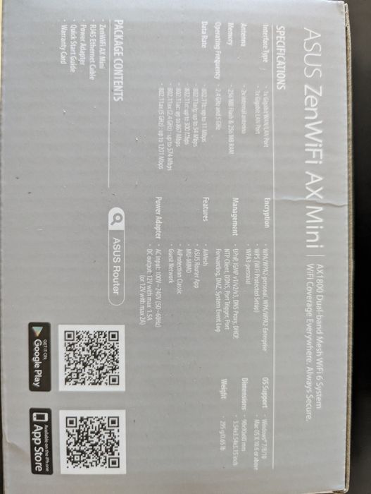 Router ASUS WiFi 6 AX1800 ZenWiFi Mini XD4