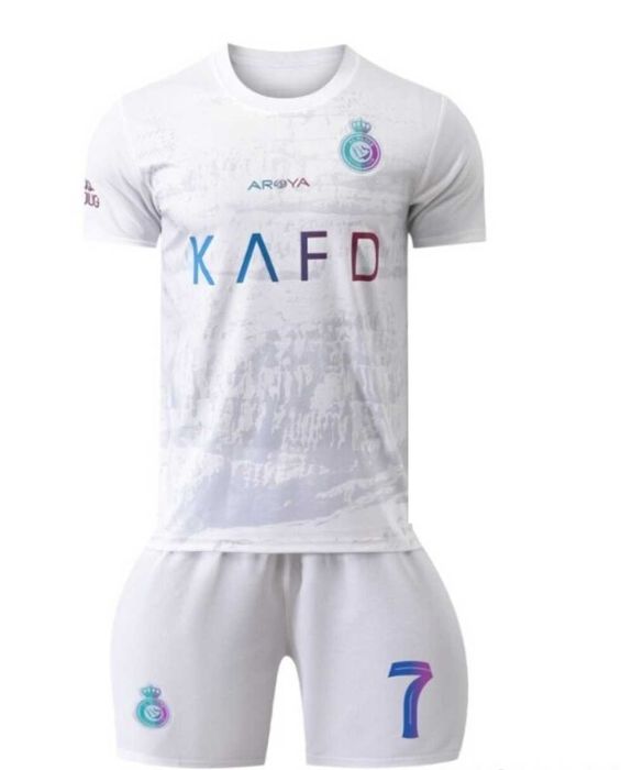 Детски Екип RONALDO AL NASSR Бял цвят 2026 Новия детски Комплект