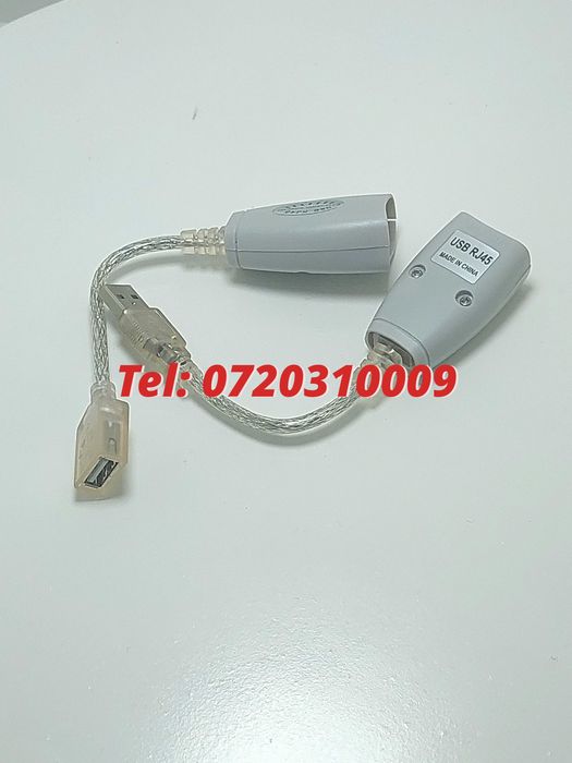 Adaptor Extensie Usb Rj45 45m Cat 5 6