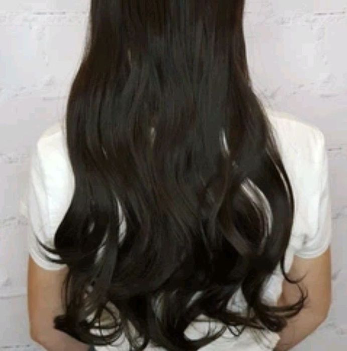 «Натуральные волосы на заколках 50 см»