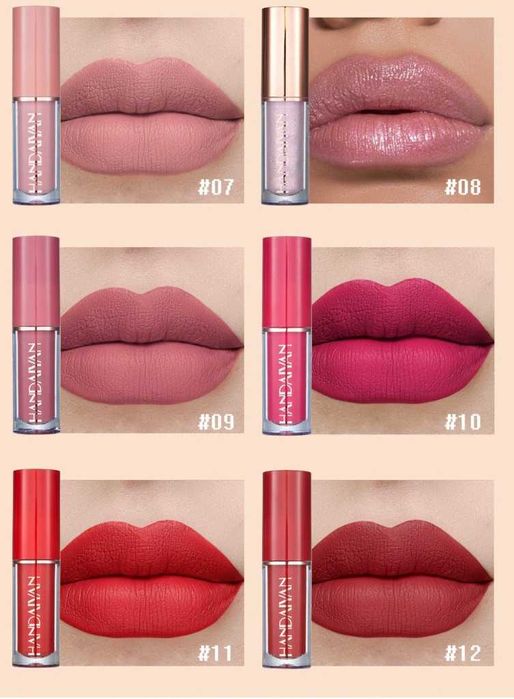 Сет от 12 течни дълготрайни матови червила HANDAIYAN