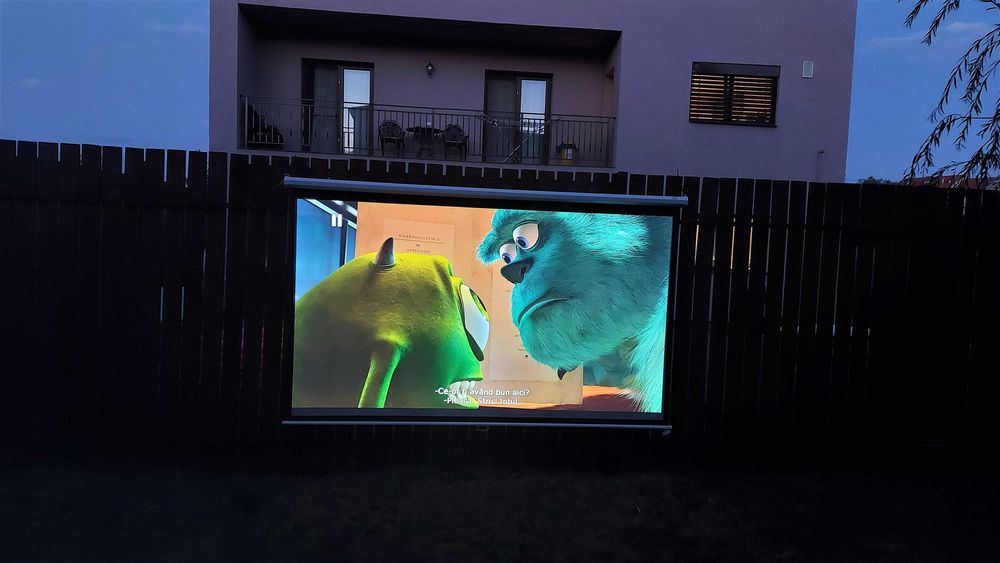 Ecran proiecție exterior, terase, grădină