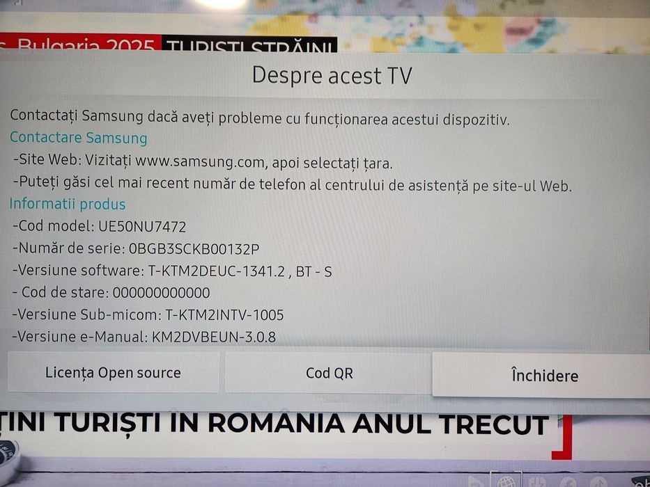 Vand televizor samsung ue50nu7472 ,127 cm,ultrahd,4k,smart