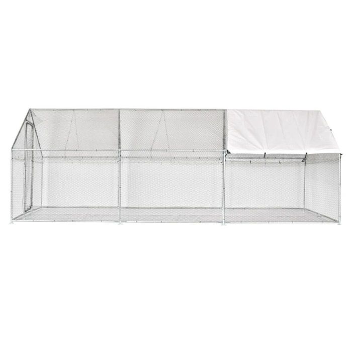 Țarc (coteț) găini din oțel galvanizat, 3x6x2 m - Livrare gratuită