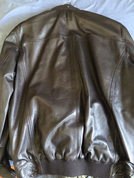 Geaca piele Massimo Dutti firma