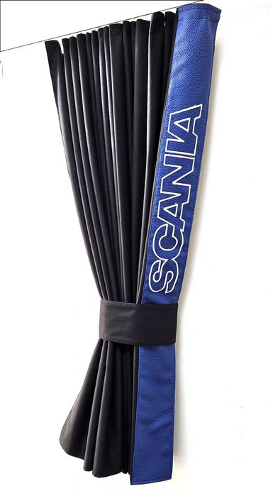 Пердета за камиони. SCANIA с кожена лента и кукички тип холандско чело