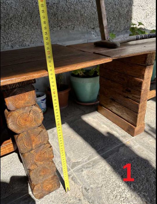 Дървена пейка - авторска ръчна изработка