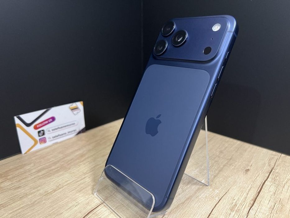 iPhone 17 Pro Max Deep Blue E-SIM 256Gb Second-Hand 3 ani garanție, Te
