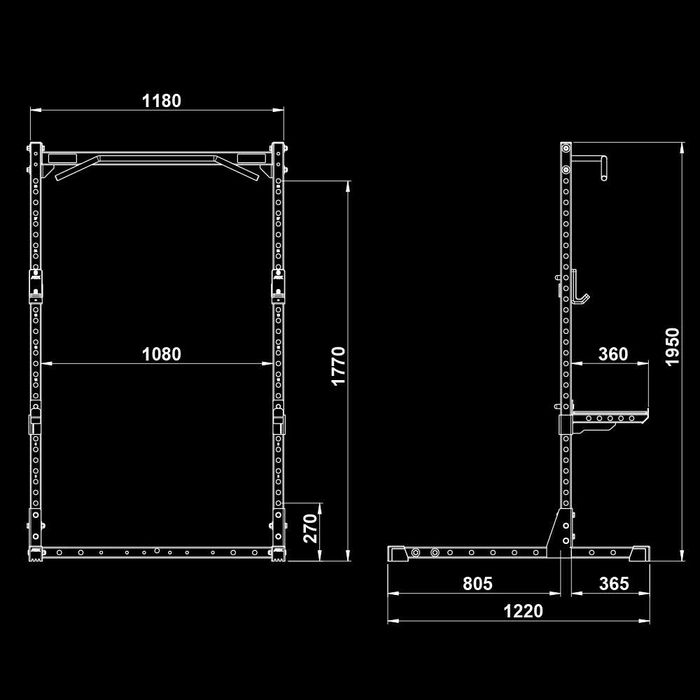 Стойка за Клек / Фитнес Станция / Half Rack / Височина 195 см