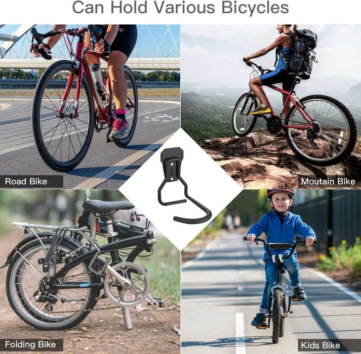 Carlig suport bicicleta, Housolution, pe perete, reglabil, set de 2