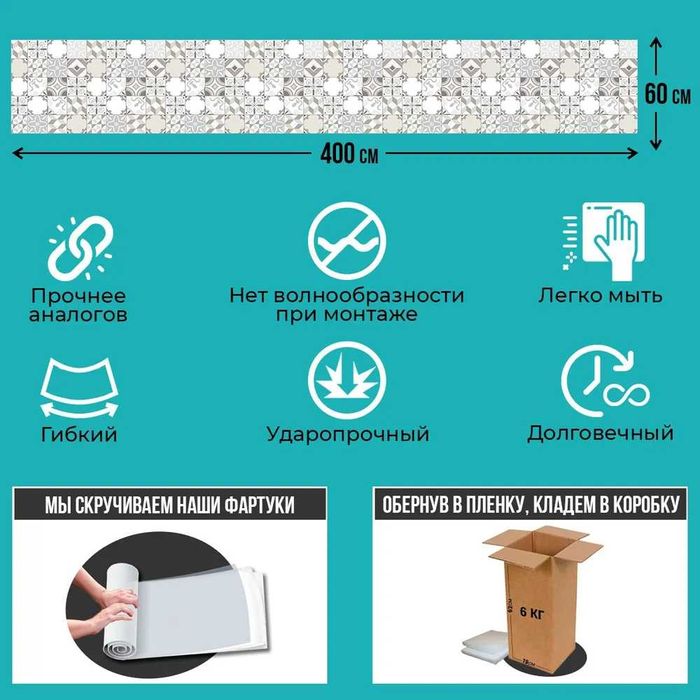 Кухонный фартук на стену, Фартук для кухни, Стеновая панель для кухни