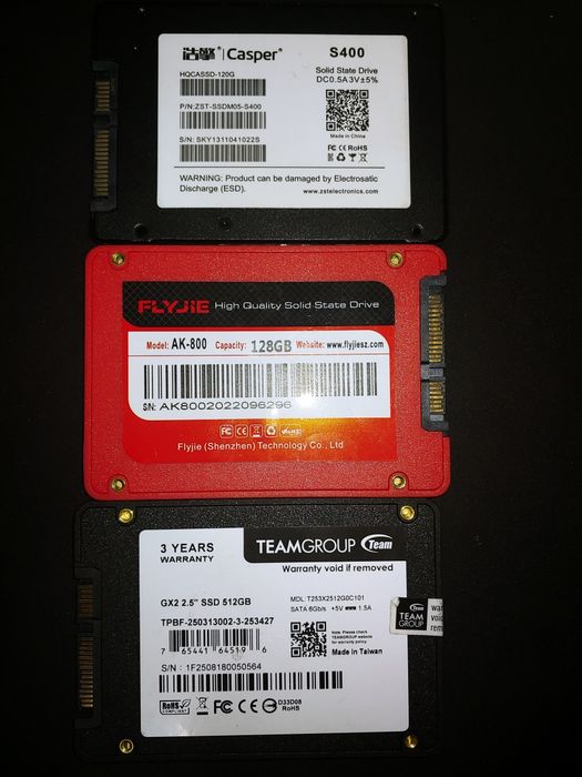 Нерабочие диски ssd