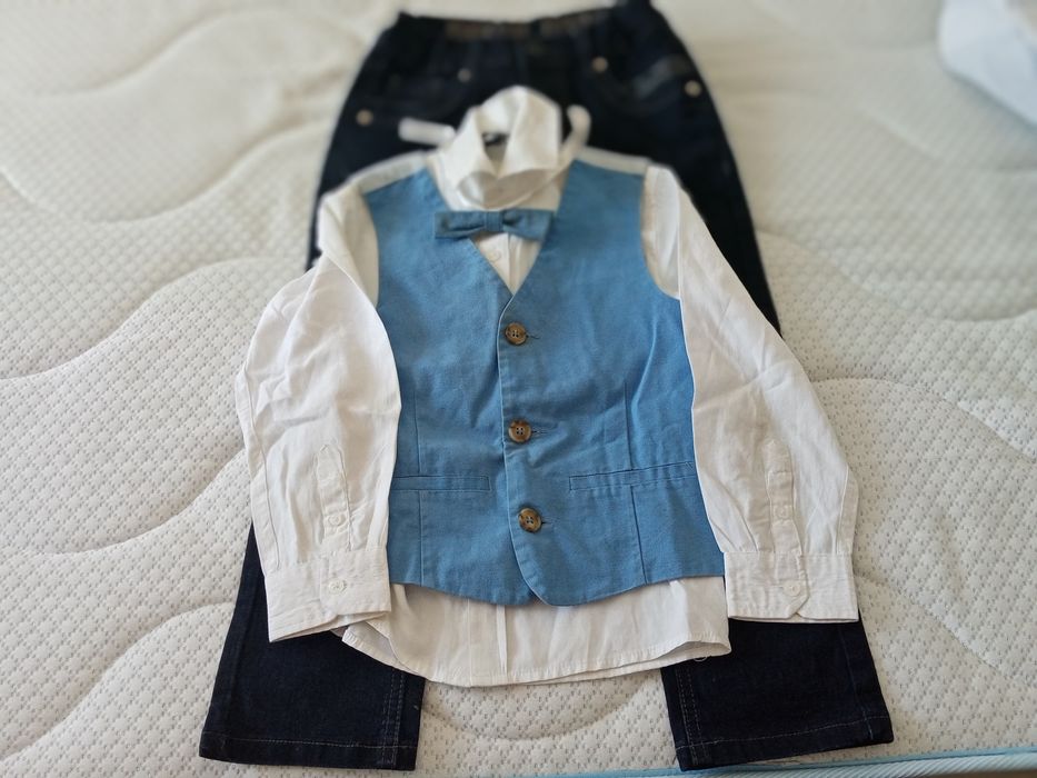 Costum vesta papion scoala 6 ani