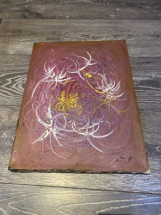 Tablou Abstract Original – Semnat F.N. (2000)