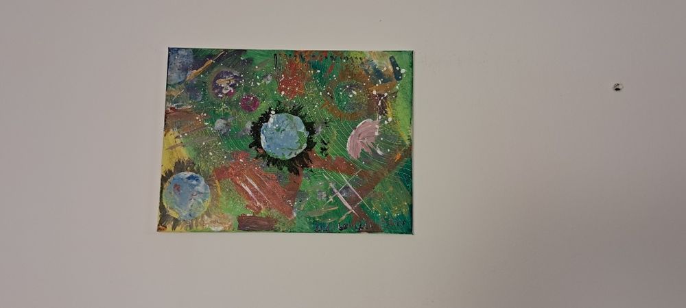 Tablouri abstracte pictate manual