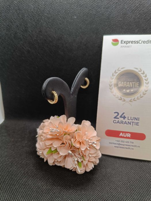 Cercei aur 14K 1.35g (Ag16 Moldova b33279) - Garantie 2 ani!