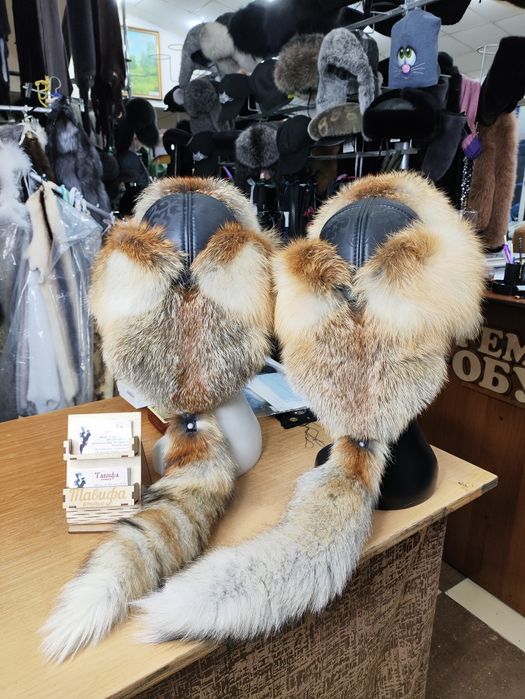 Тымак из меха лисы