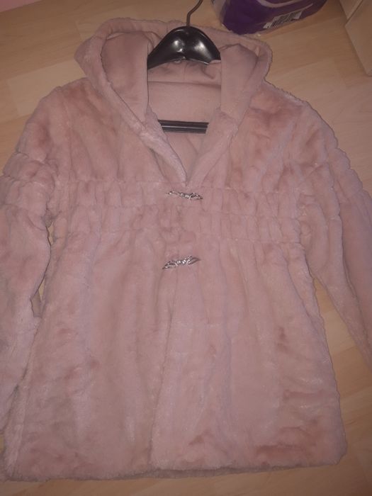 Палто мек плюш пепел от рози